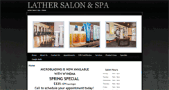 Desktop Screenshot of lathersalonandspa.com