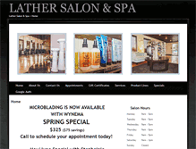 Tablet Screenshot of lathersalonandspa.com